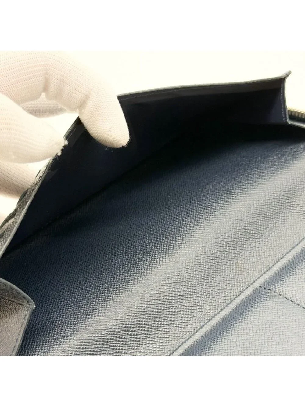 Louis Vuitton Zippy Wallet Vertical Epi Navy Round